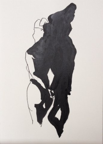 ombres 3, 30/40 cm, feutre et encre sur papier